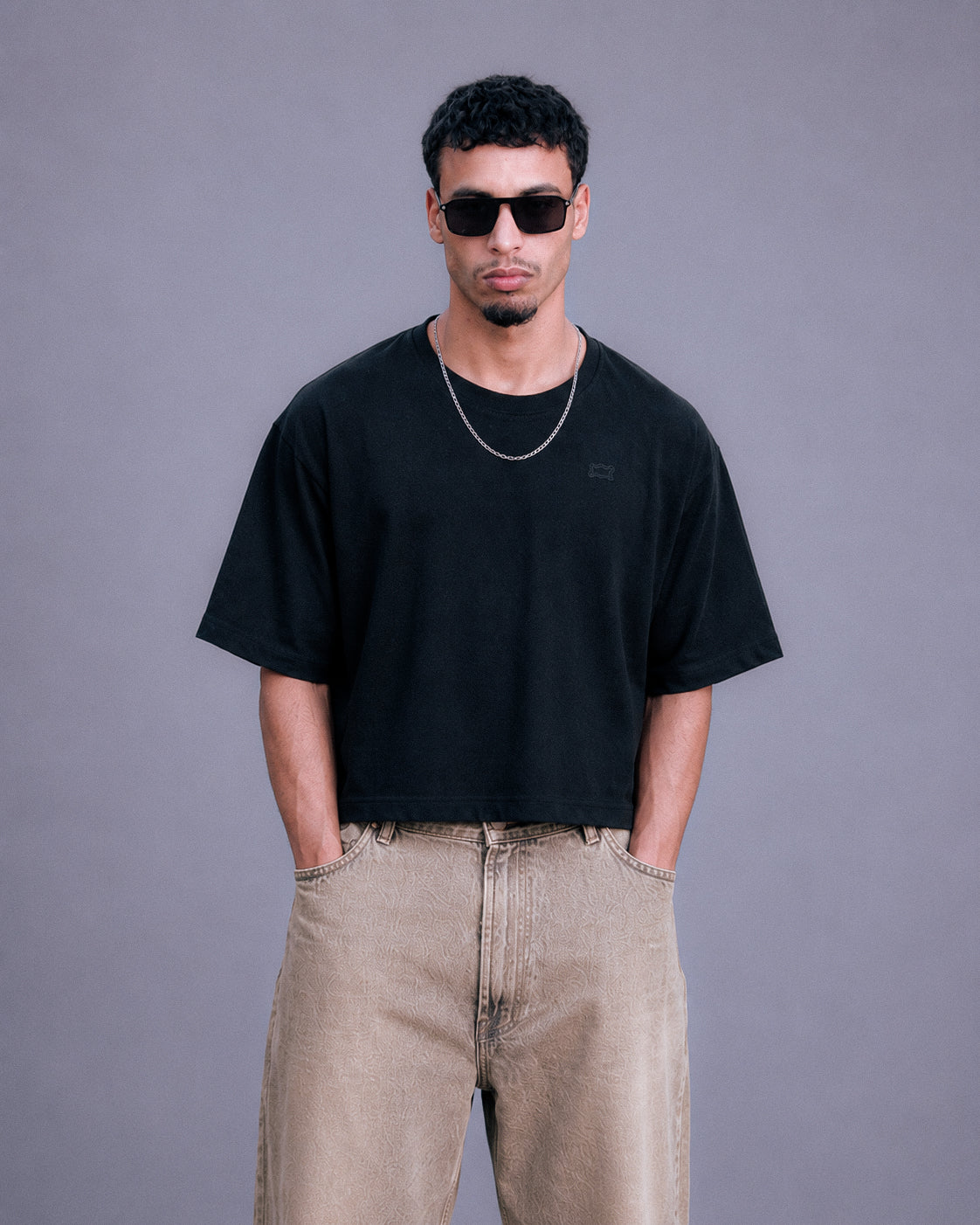 Boxy Cropped Tee – Fits 170–180 cm | 65–95 kg