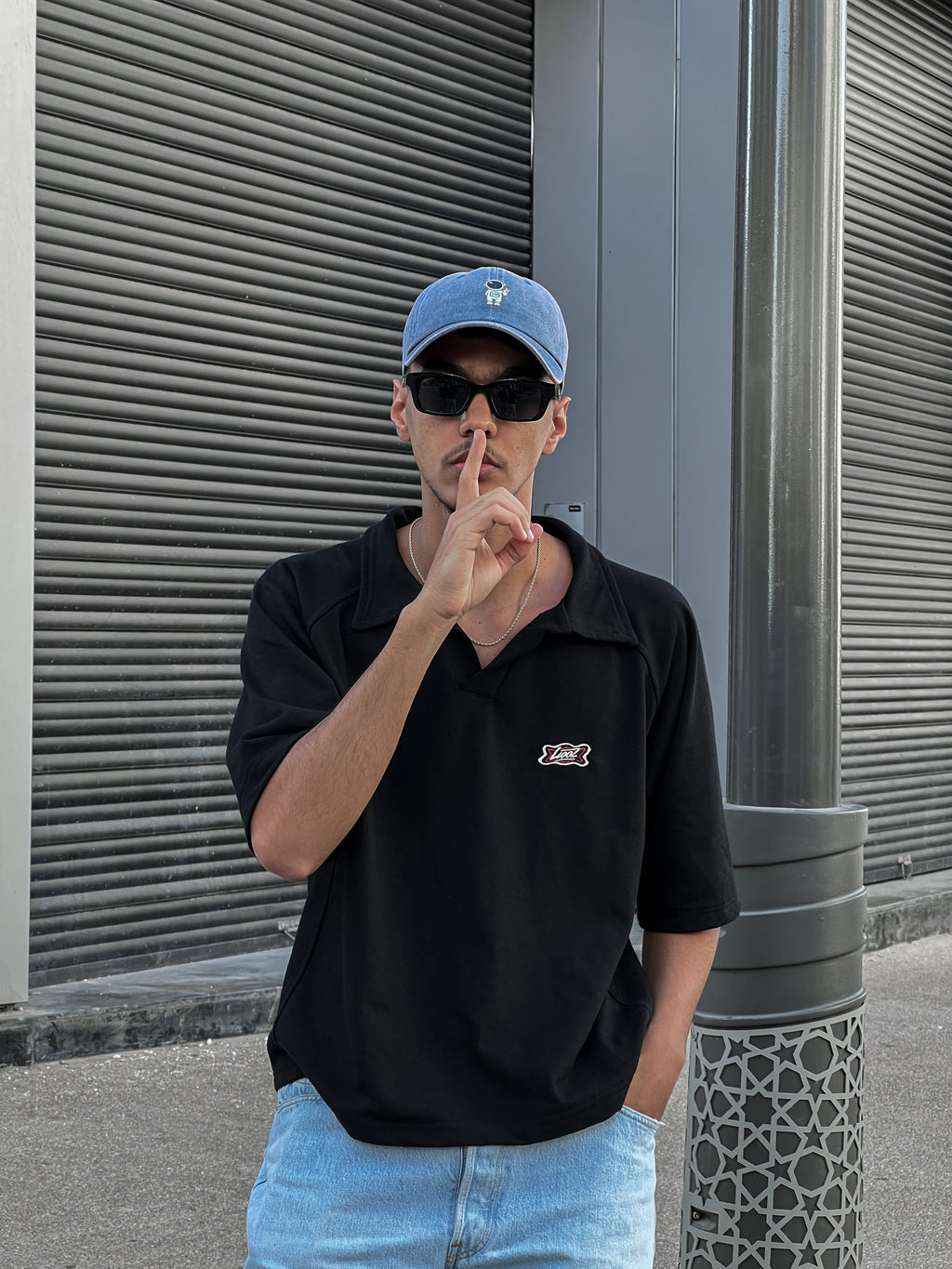 LIOOZ RELAXED POLO (black)