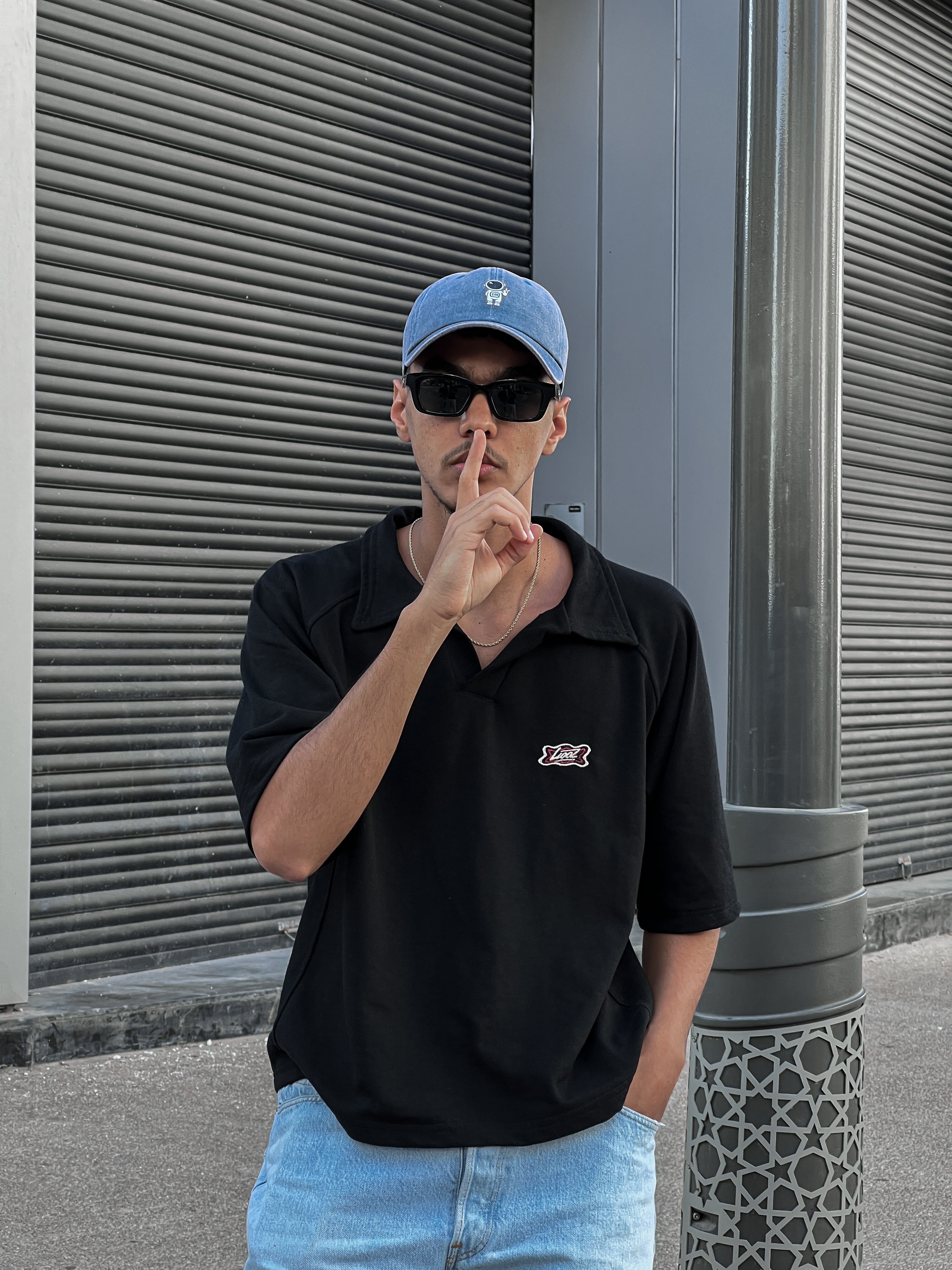 LIOOZ RELAXED POLO (black)